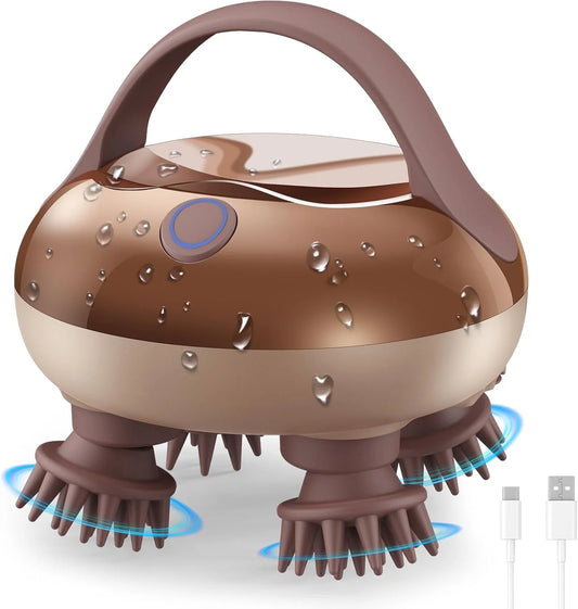 VELMORA™ Electric Scalp Massager – Waterproof Rechargeable Head & Hair Massager