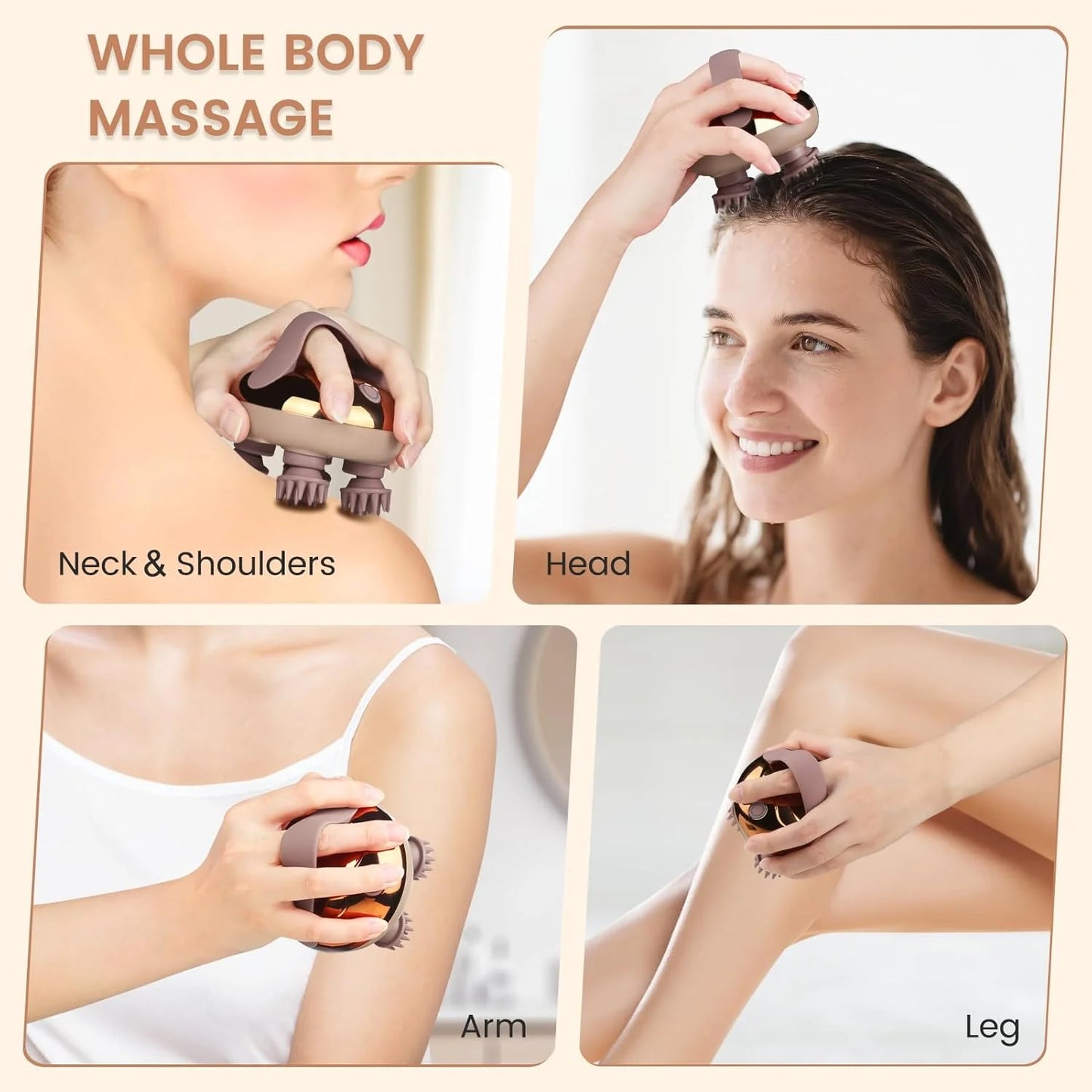 VELMORA™ Electric Scalp Massager – Waterproof Rechargeable Head & Hair Massager